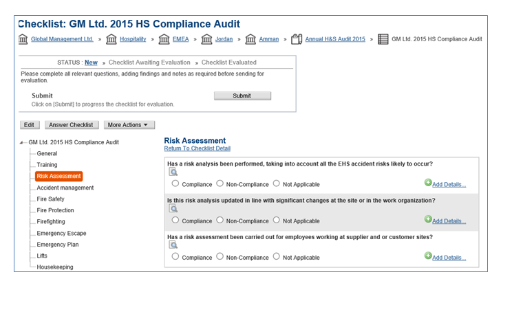 EHS SmartStart Software - EHS SmartStart manage compliance