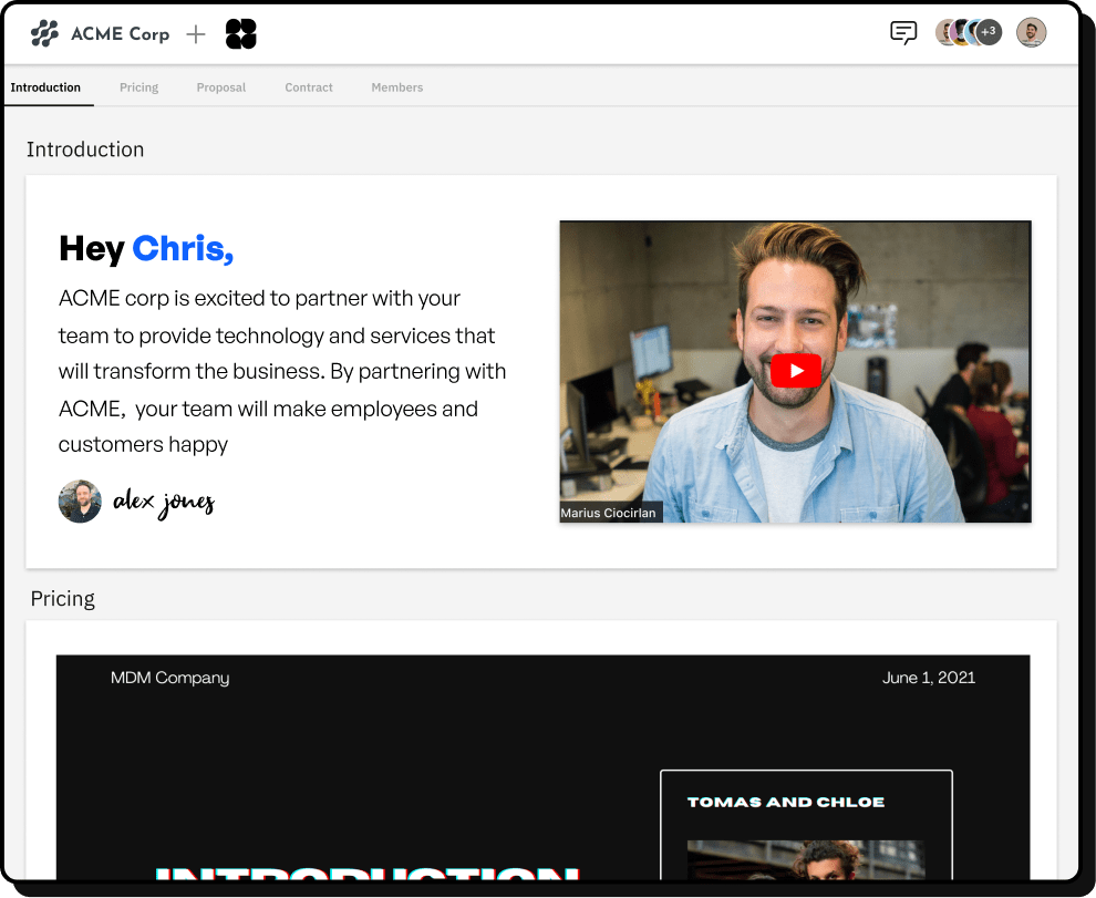 Heybase screenshot: Digital Sales Room
