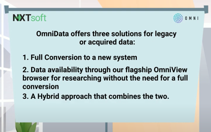 3 main solutions from OmniData
