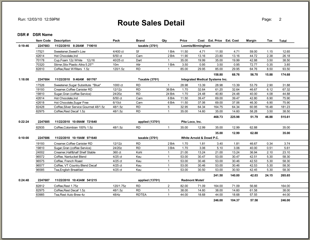 Route sales report