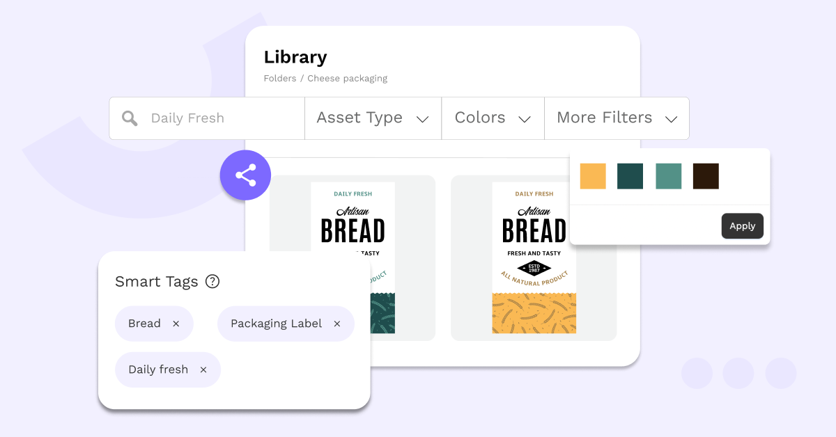 Artwork Flow screenshot: Smart Tags and Asset Library