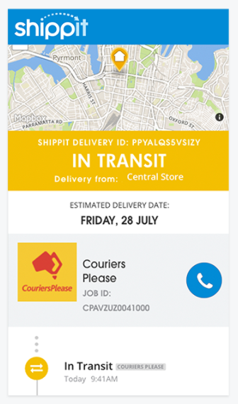 Shippit courier tracking