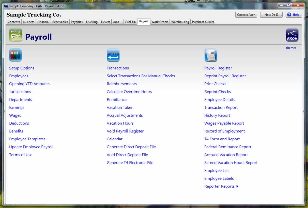 Axon Trucking Software