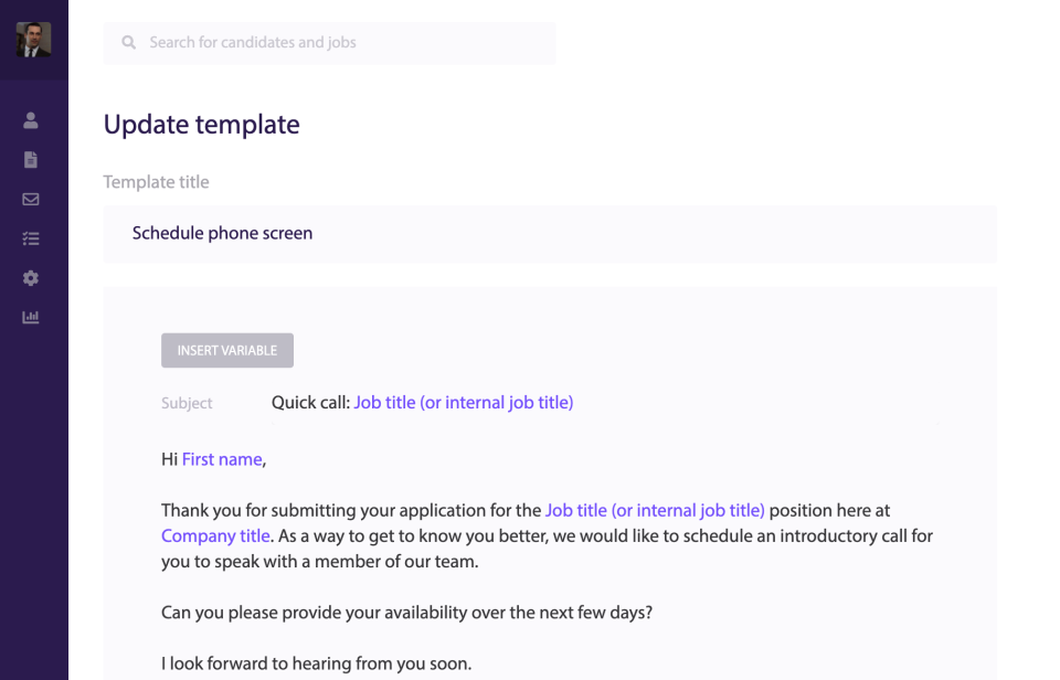 100Hires Software - Email template