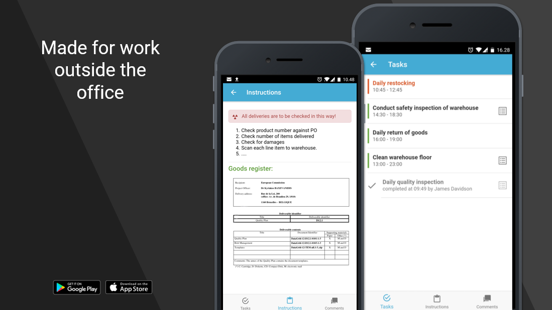 Gluu Software - Native Android and iOS apps: Get your work instructions, tasks and forms out to first line workers.