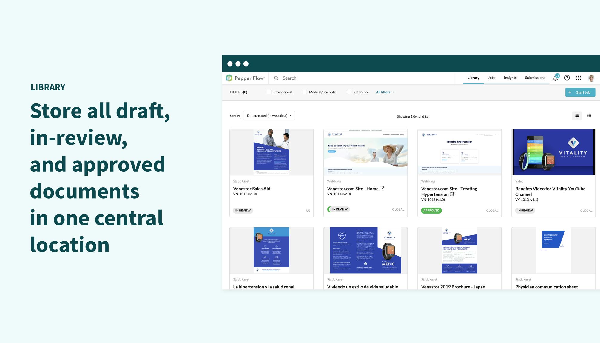 Pepper Flow Software - Store all draft, in-review, and approved documents in one central location.
