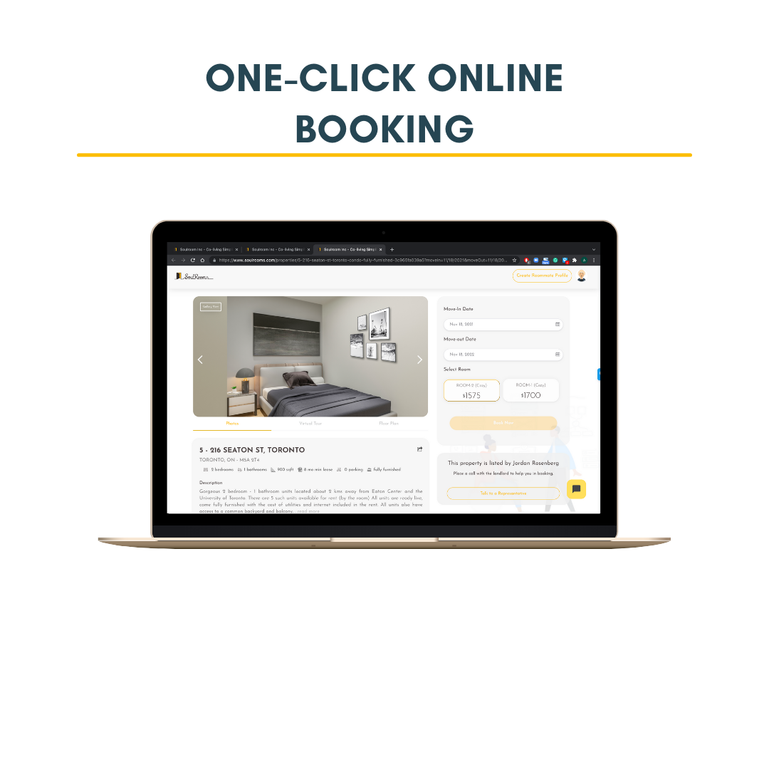 SoulRooms screenshot: SoulRooms booking