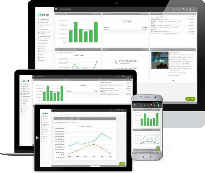 Crol Business screenshot: Crol display overview