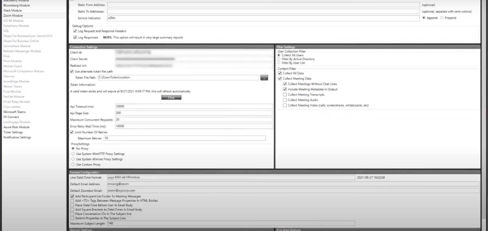 DataParser Zoom module demo screenshot