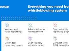 FaceUp Whistleblowing System Software - You can set up your own reporting page, categories, organisational structure, add members and 3rd parties. There are many useful features such as internal comments, working hours, deadlines, priorities, labels and much more.