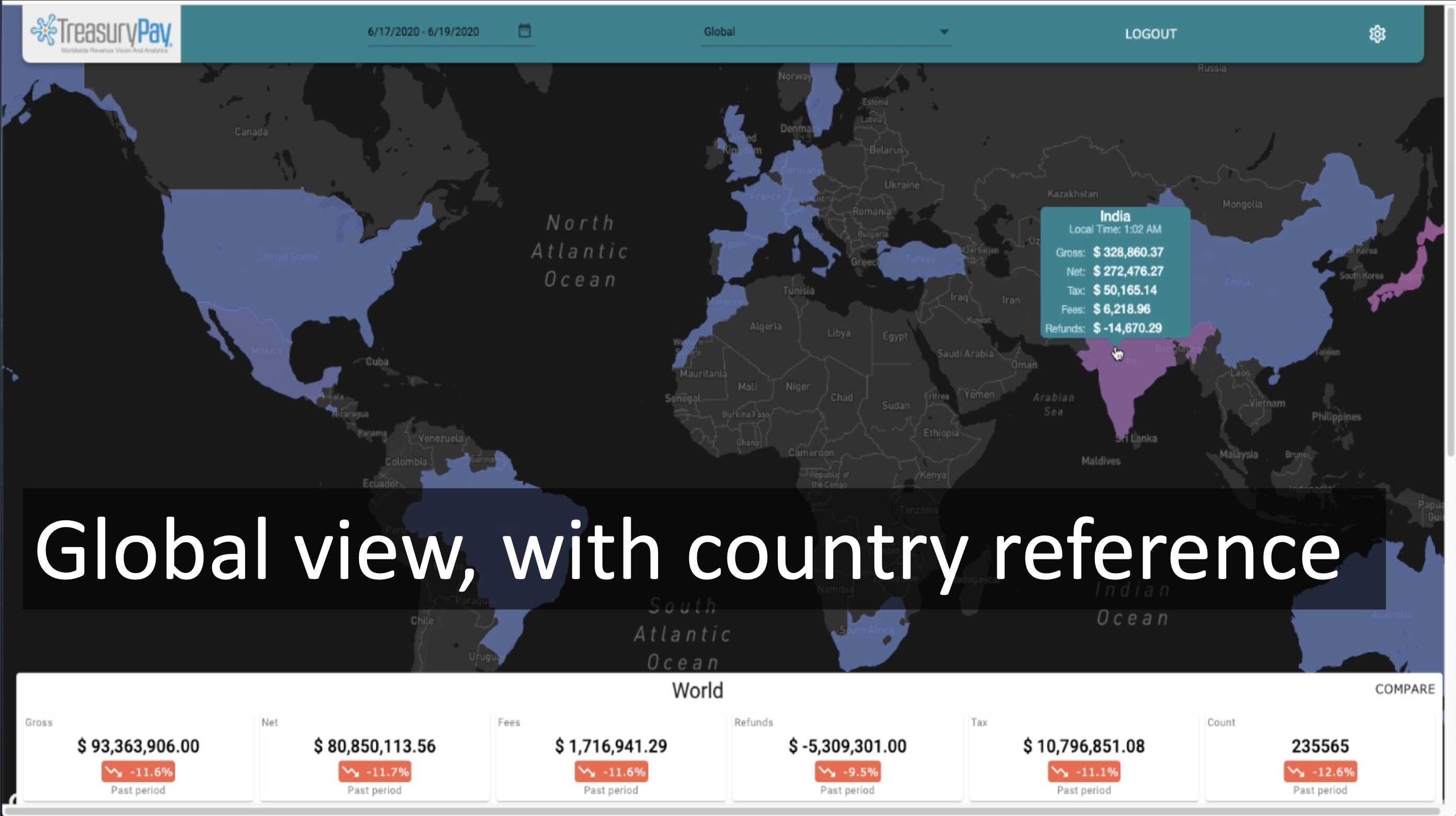 Global view with country reference