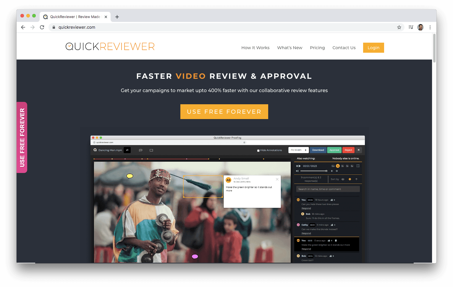 QuickReviewer home page