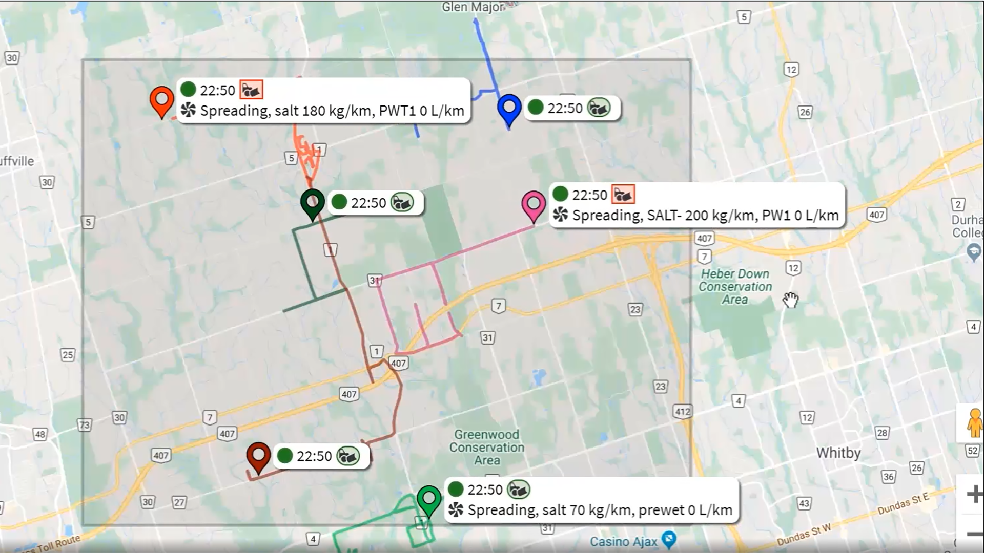 FOCUS Software - Monitor route progress