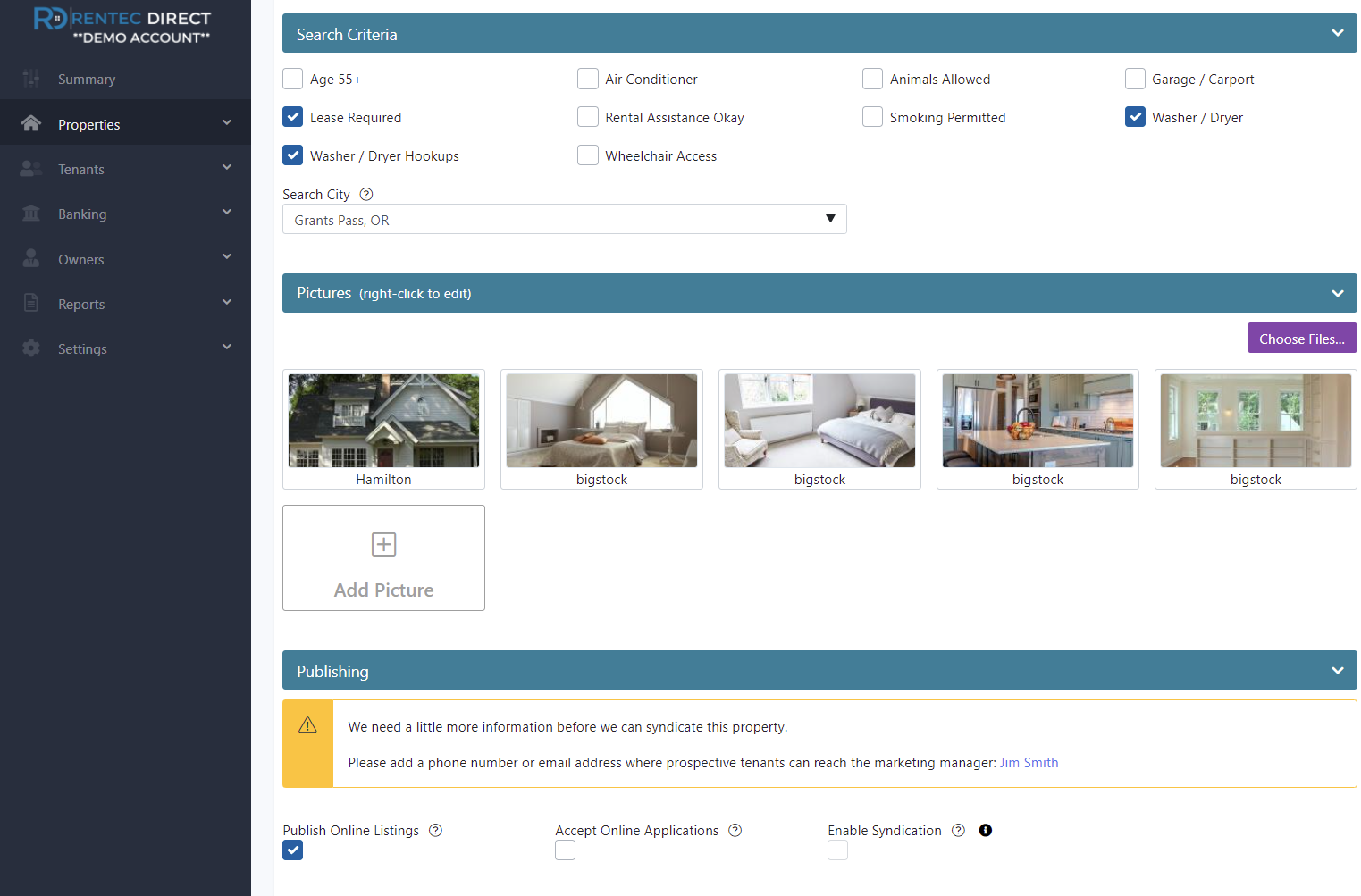 Rentec Direct Software - Robust marketing features in your software provide you with a free property management website to list your vacant properties, collect rental applications, and complete the tenant screening process.