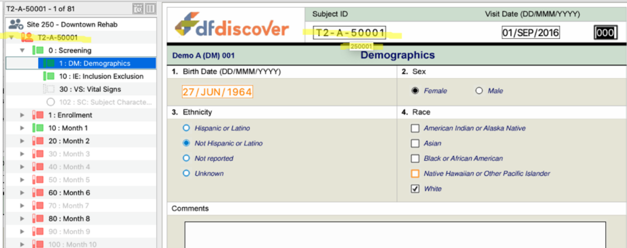 DFdiscover add demographic information