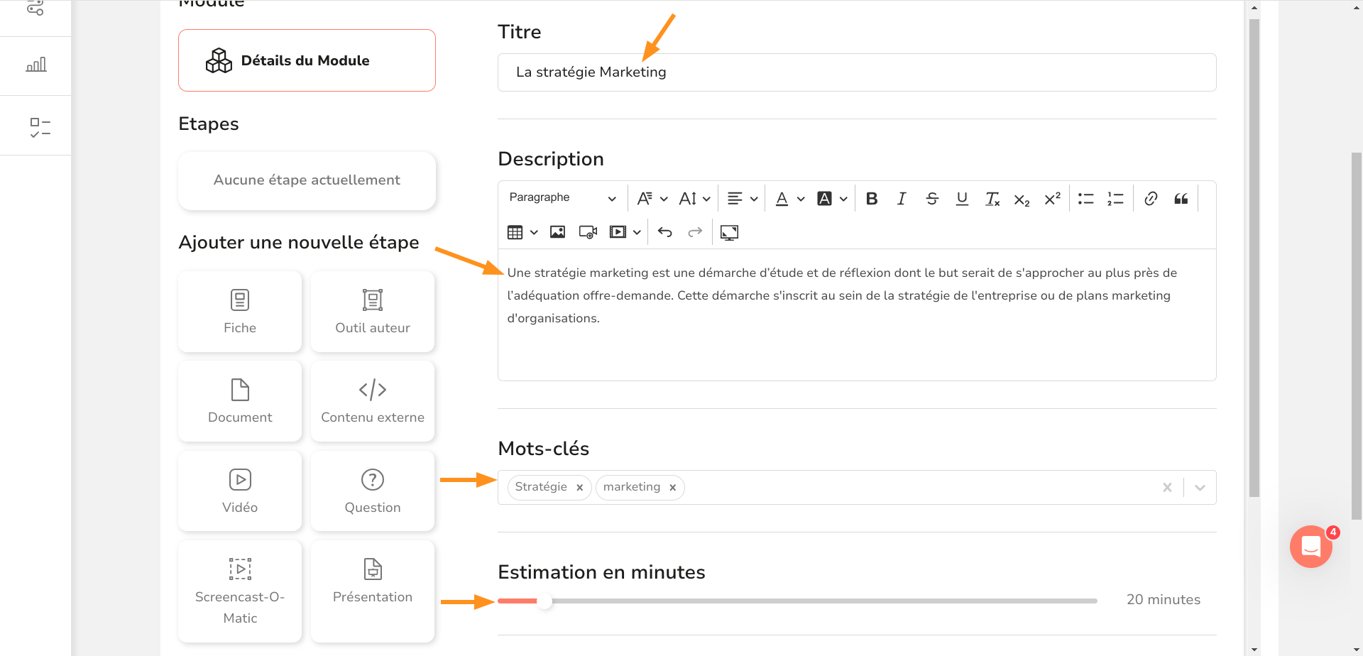 Dokeos Software - Créez directement vos formations sur notre outil auteur intégré, ou importez en SCORM vos modules e-learning