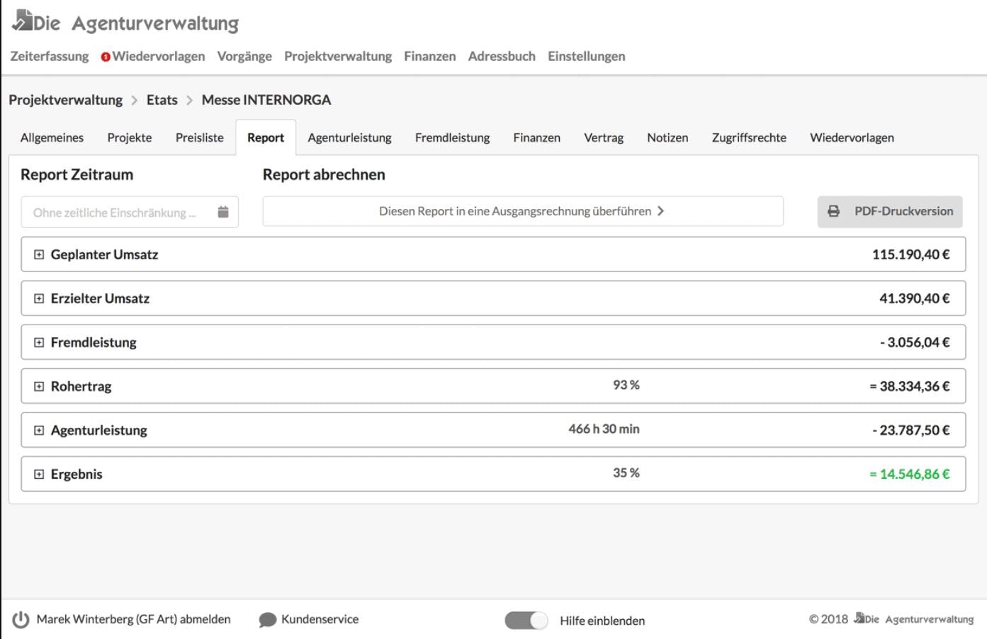 Die Agenturverwaltung Software - 1