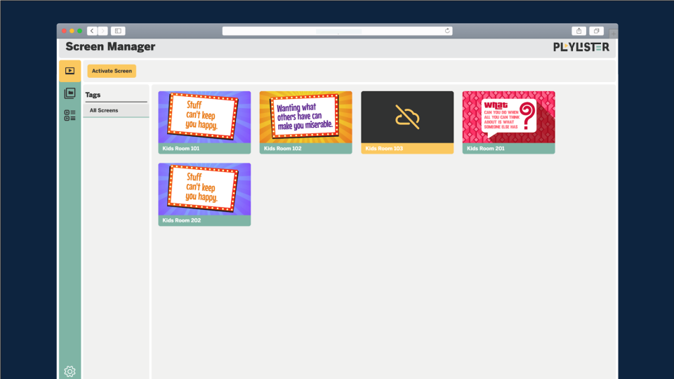 Playlister screen manager screenshot