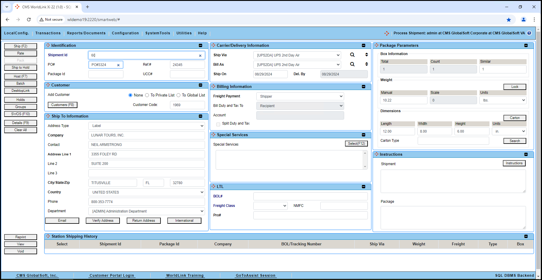 WorldLink screenshot: WorldLink Pro UI