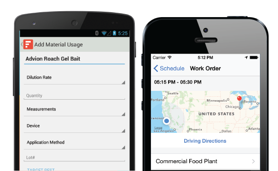Fieldwork Software - Companion apps for Android and iOS platforms assist technicians and operators working remotely with appointment scheduling, signature capture and more