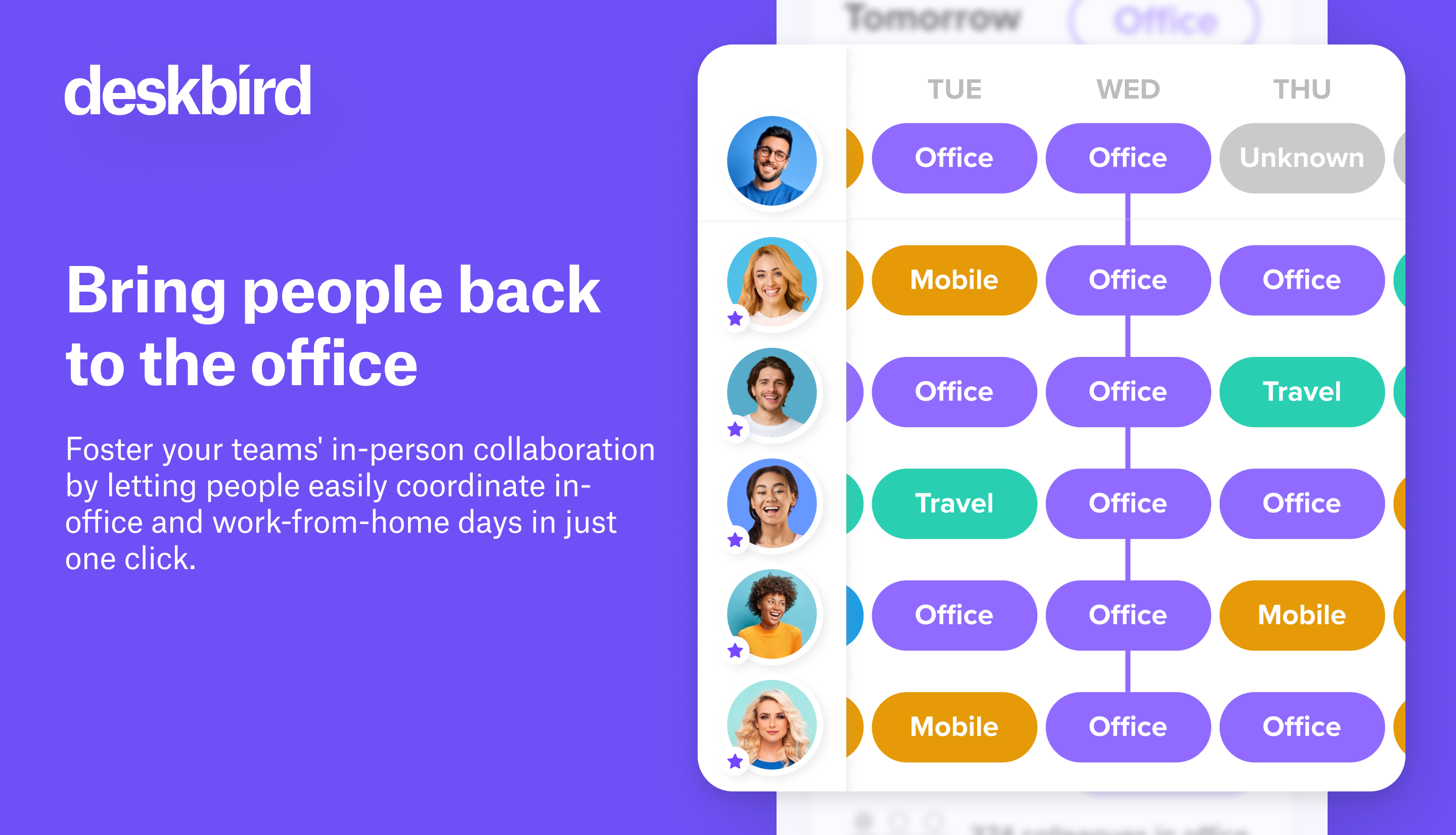 Plan your in-office and remote days