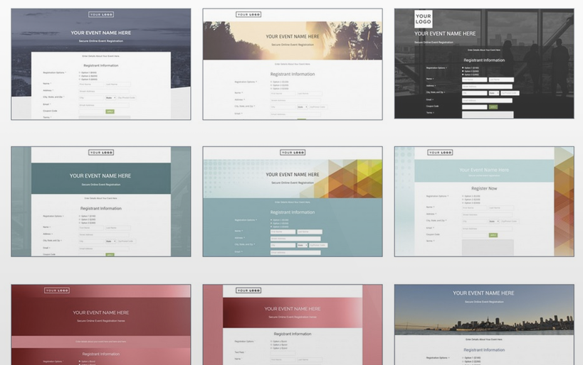 TicketSpice has multiple design options for users to customize the branding of their ticketing page