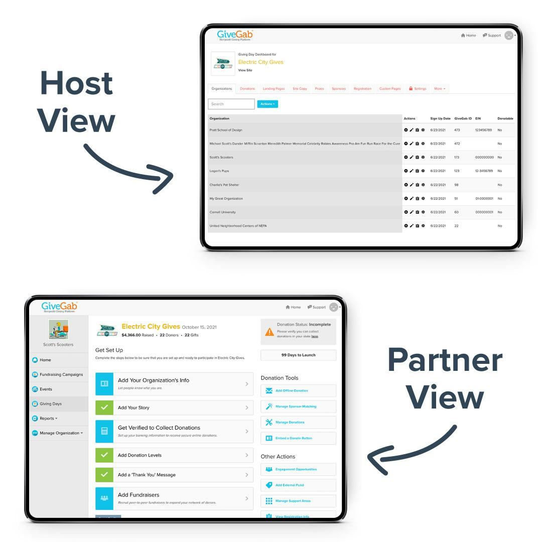 GiveGab Software - We make fundraising easy by providing an intuitive, attractive, and user-friendly online interface.