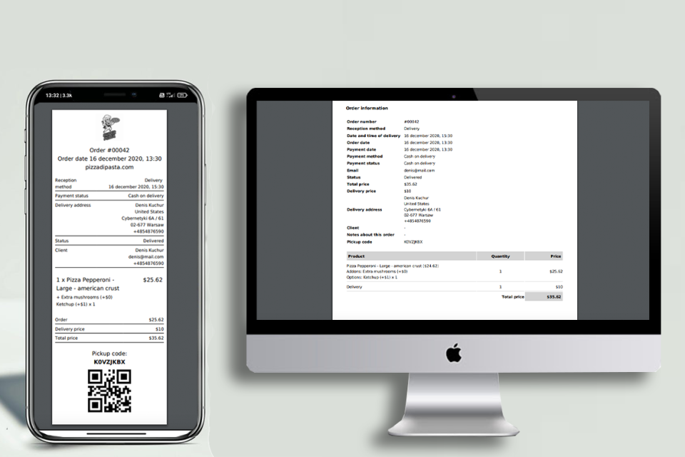 ord.to Software - Order printing