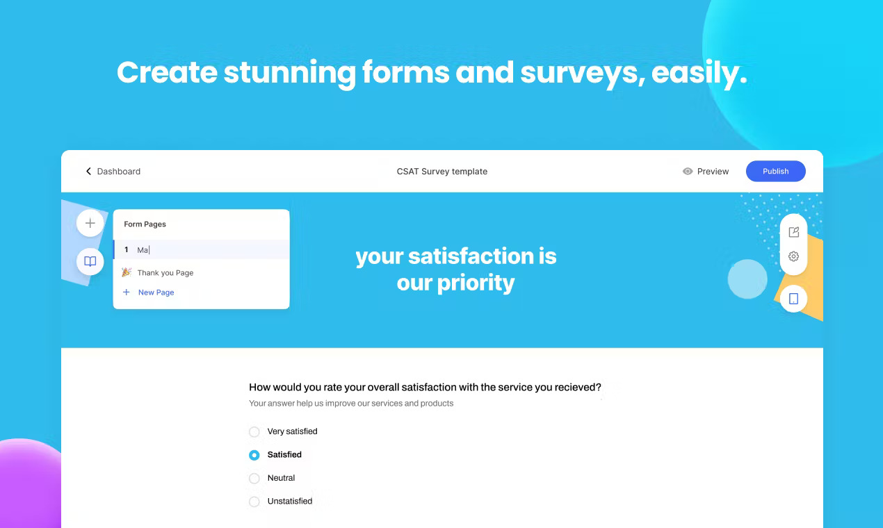 Formsly forms and survey creation
