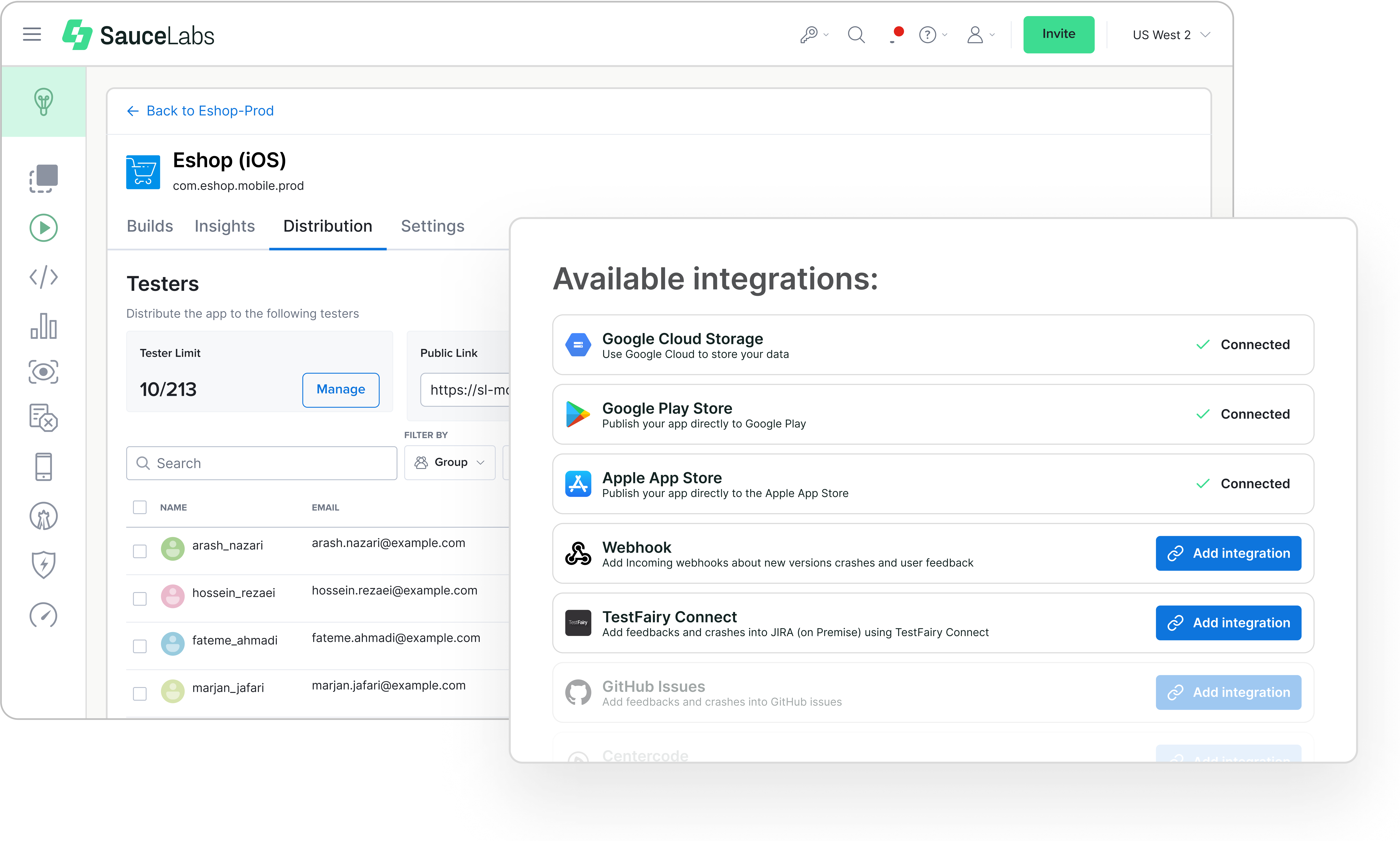 Sauce Labs Software - Mobile App Distribution