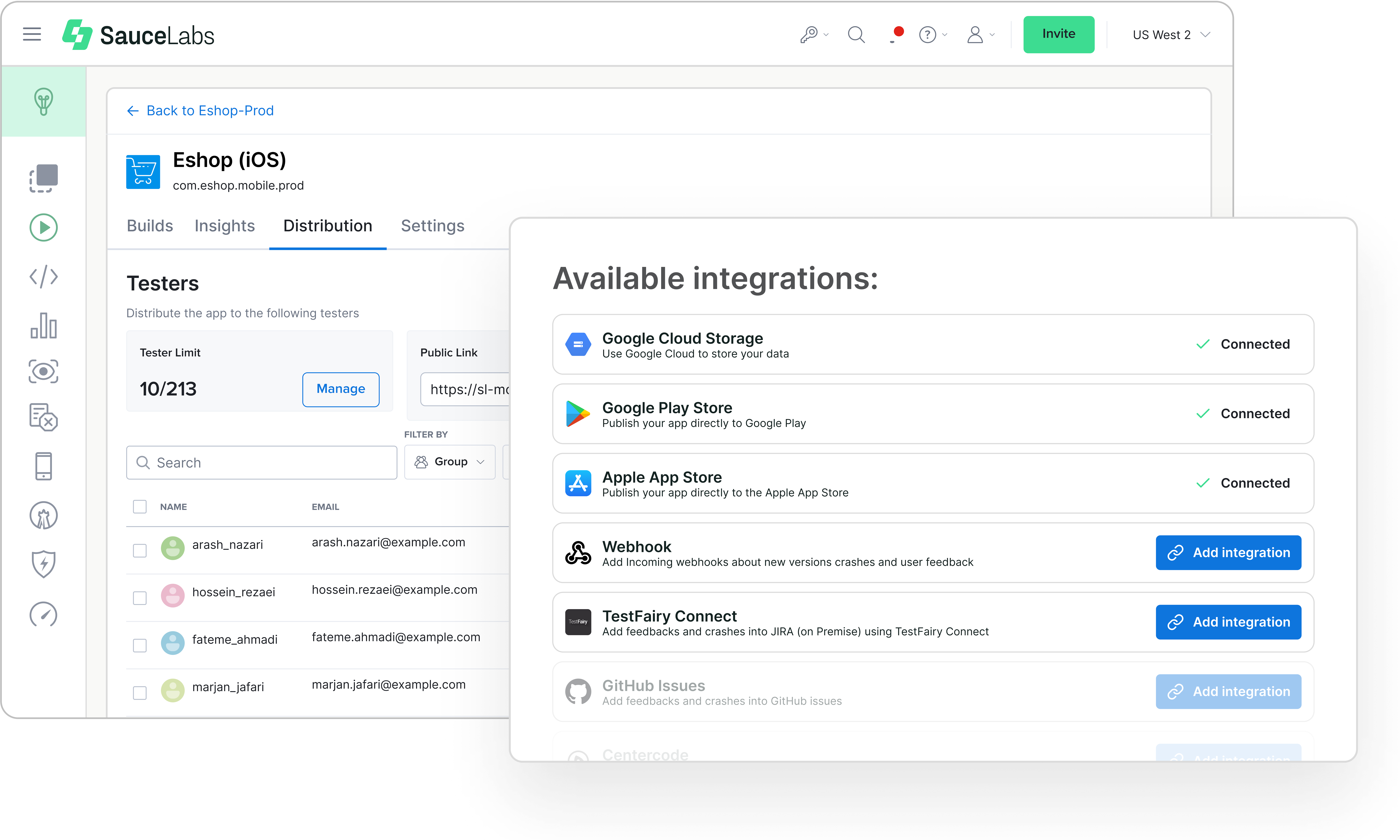Sauce Labs Software - Mobile App Distribution
