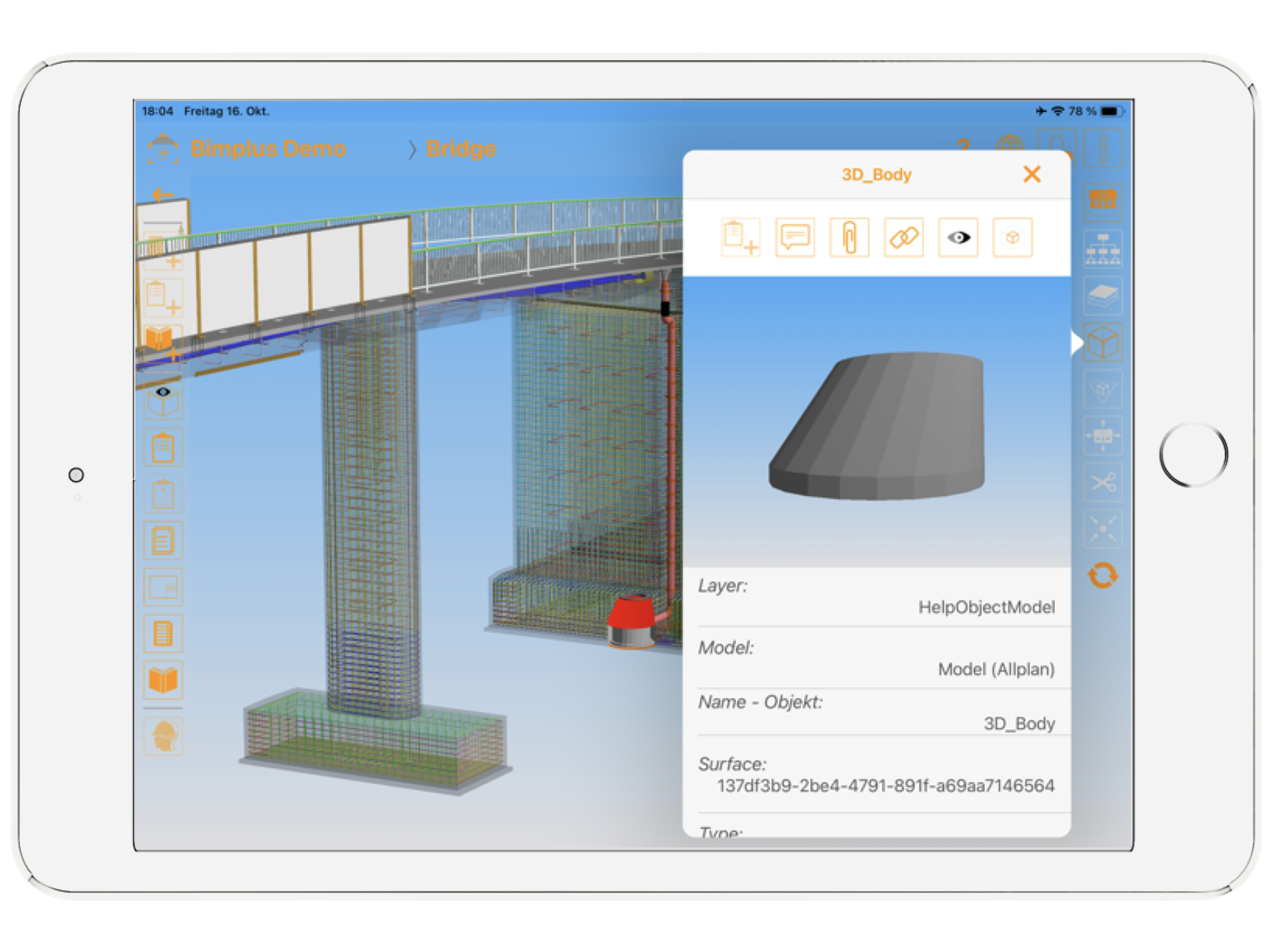 Integrated BIM Viewer and attribute inspection