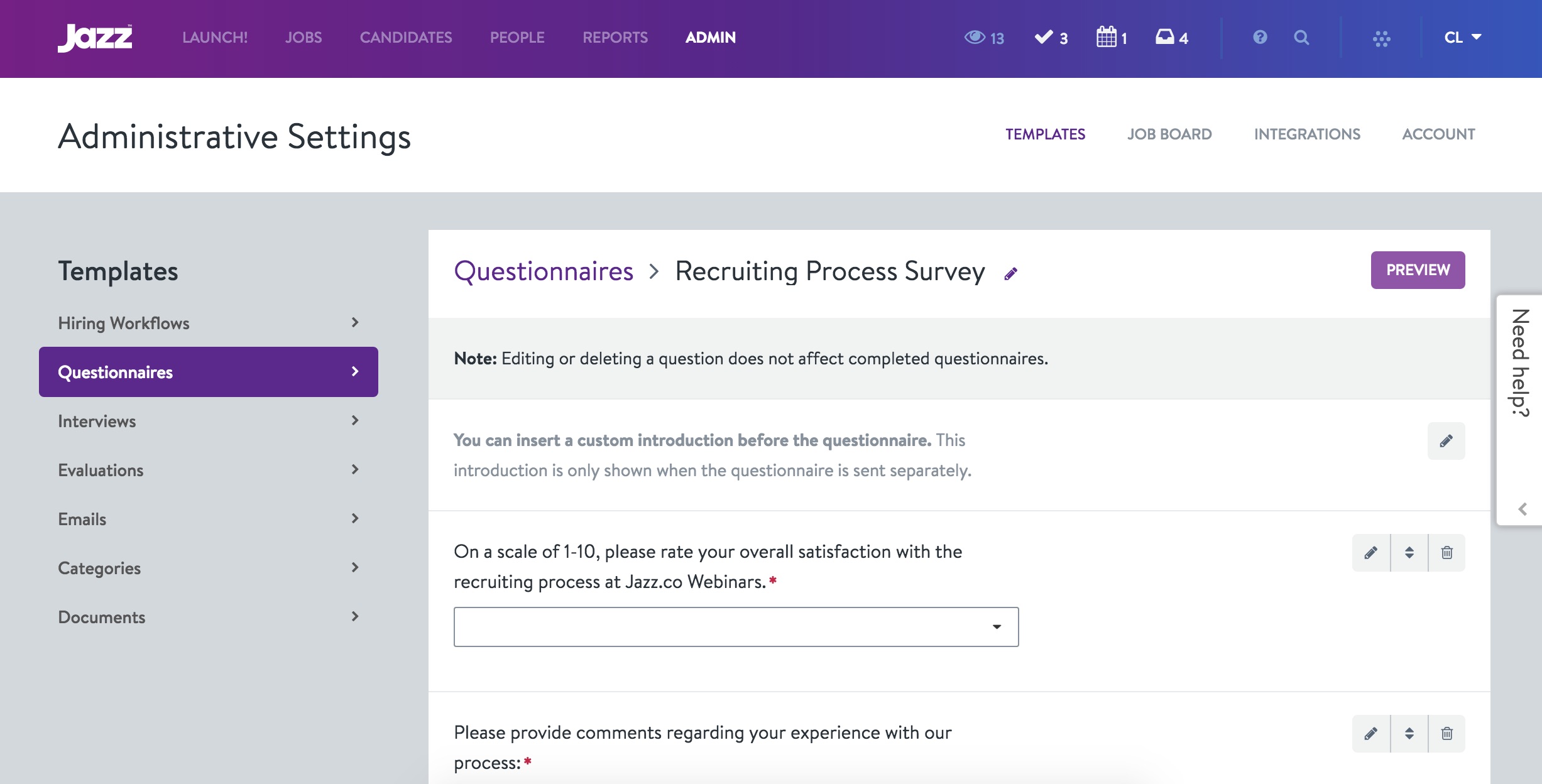 Questionnaires