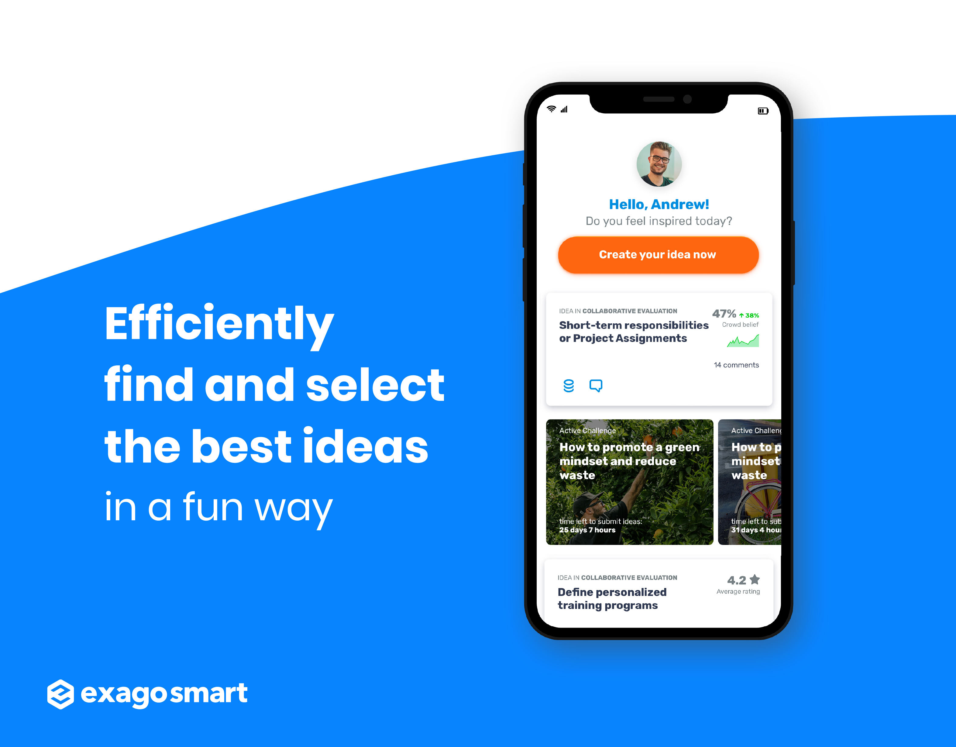 Efficiently find and select the best ideas in a fun way