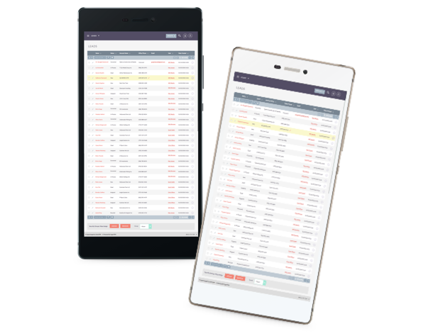 SuiteCRM Software - Lead lists and all other features can be accessed from mobile devices