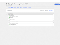Olympia Engage Software - Goal view allows the employee to quickly align their personal goals with the company goals