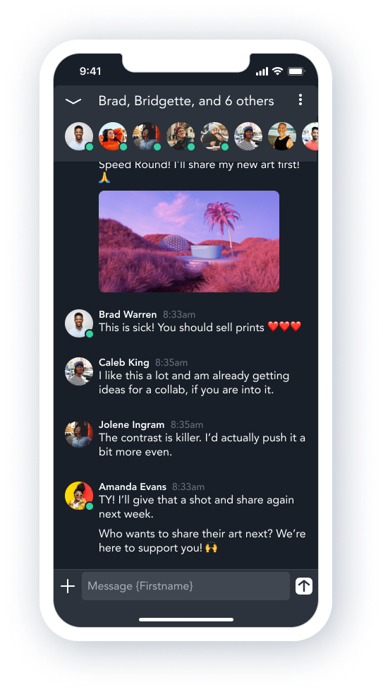 Mighty Pro Software - Bring members back again and again with fun group chat.