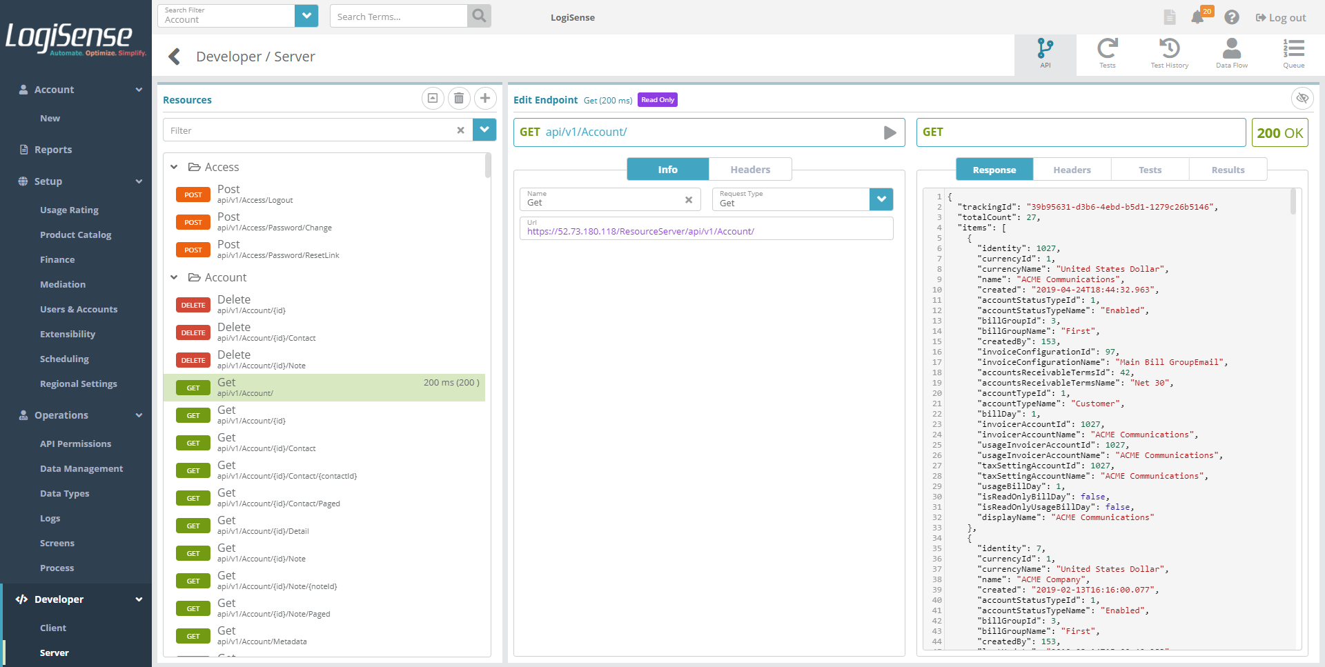 LogiSense Billing Software - Developer Tools
