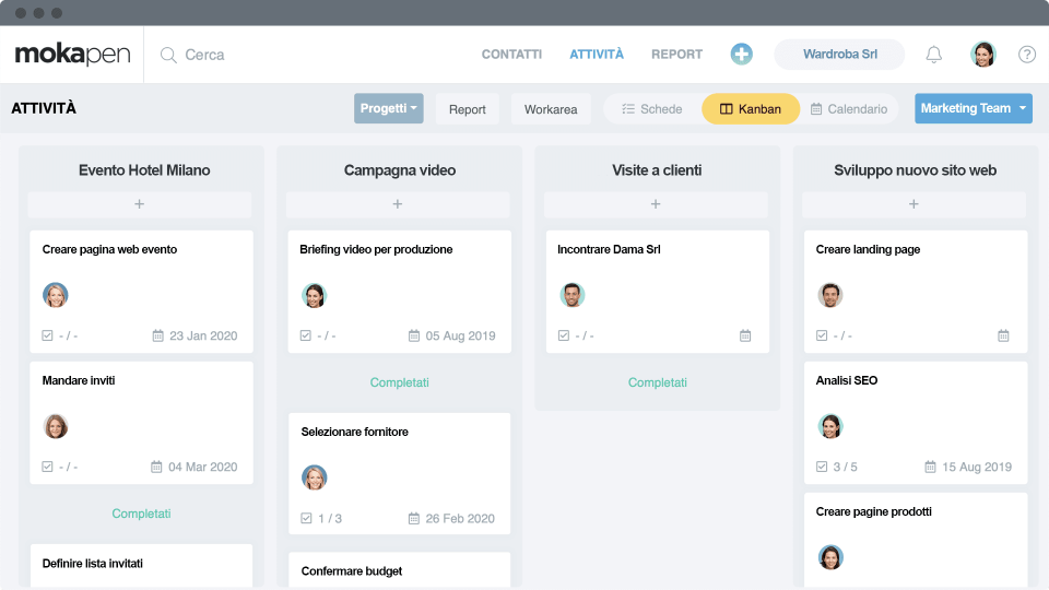 Mokapen screenshot: Mokapen kanban boards
