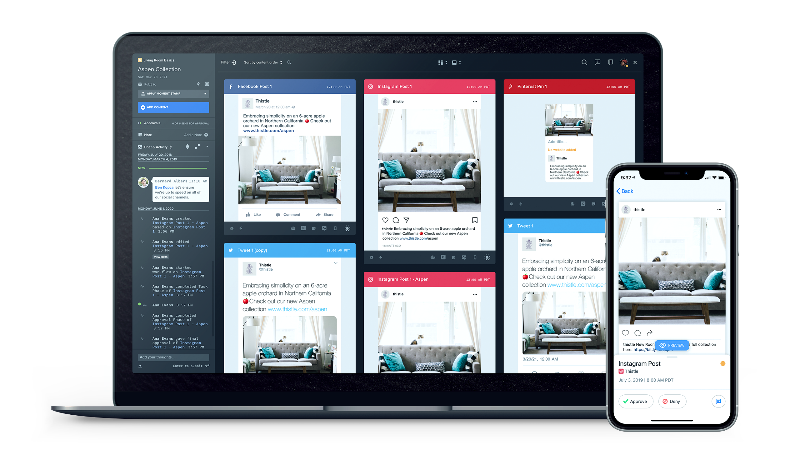 Click into a Moment to see all the Content being flighted at this milestone of your initiative. Approve or request changes to Content via desktop or mobile.-thumb