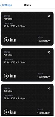 Kisi screenshot: Kisi access cards