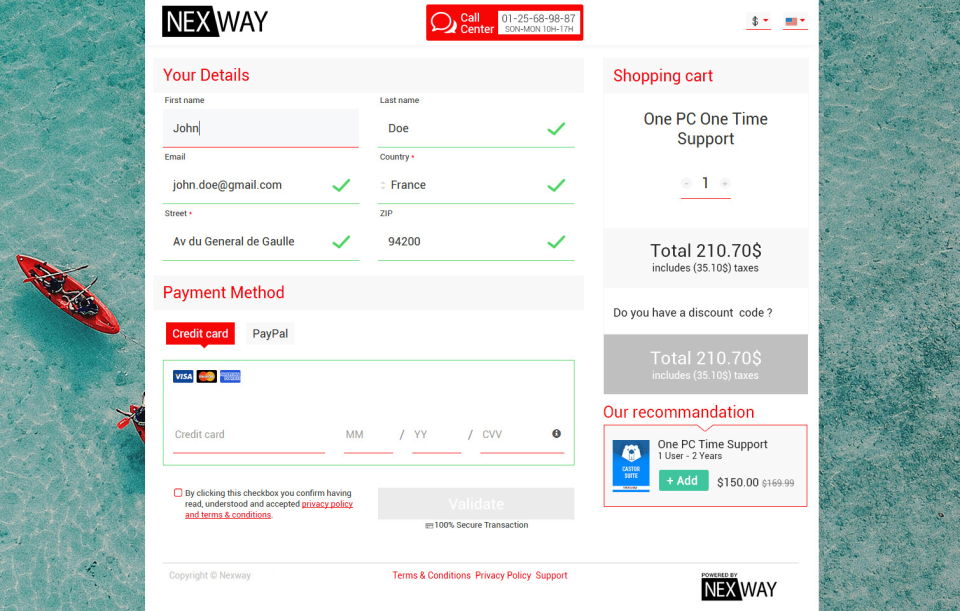 Nexway Monetize shopping cart