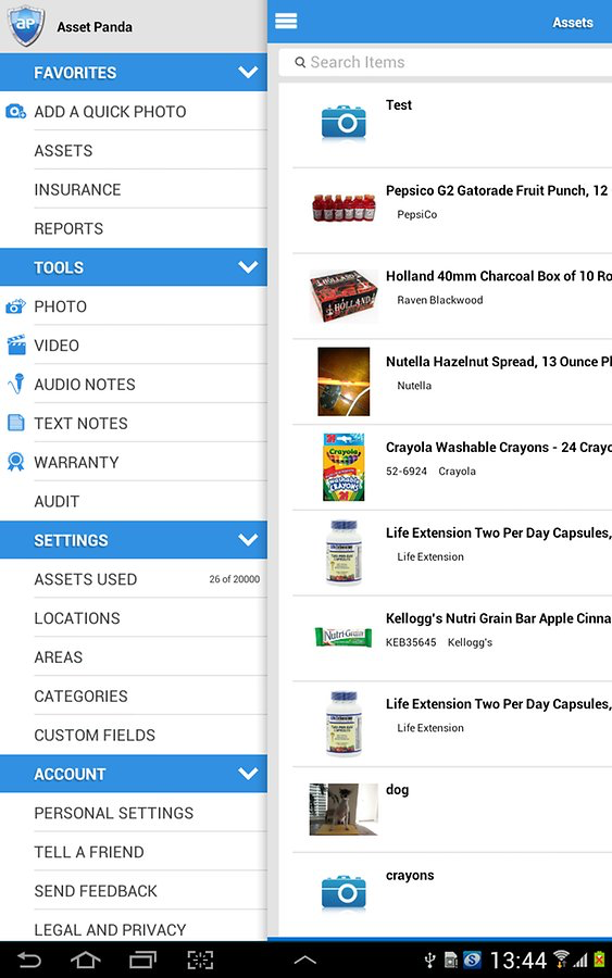 Asset Panda Software - Access the main dashboard via the Asset Panda mobile app