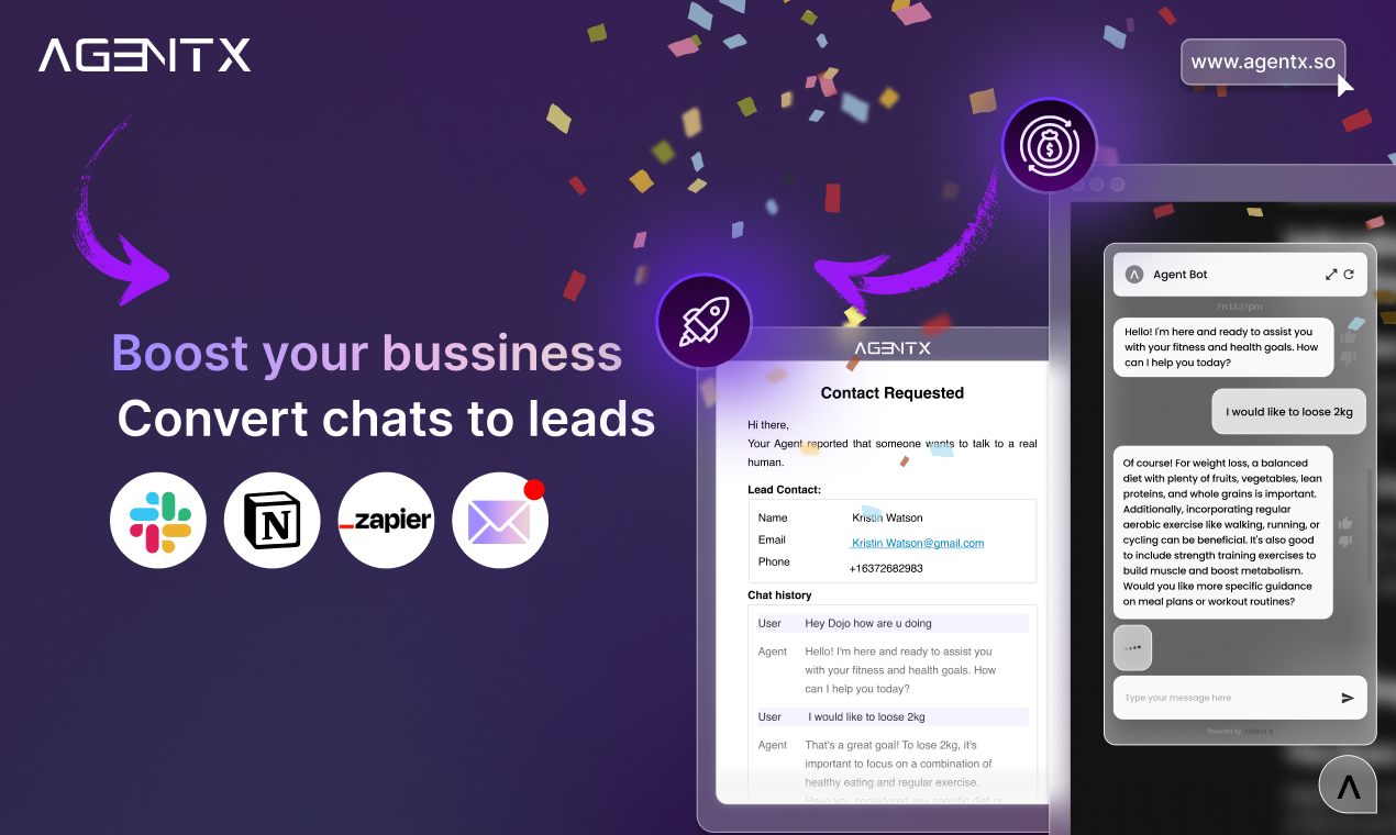 AgentX - Your Reliable AI Agent Chatbot Build Platform - boost your business by converting chats to leads