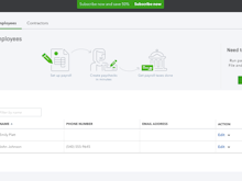 Quickbooks Online Software - The employee module can be used to manage payrolls