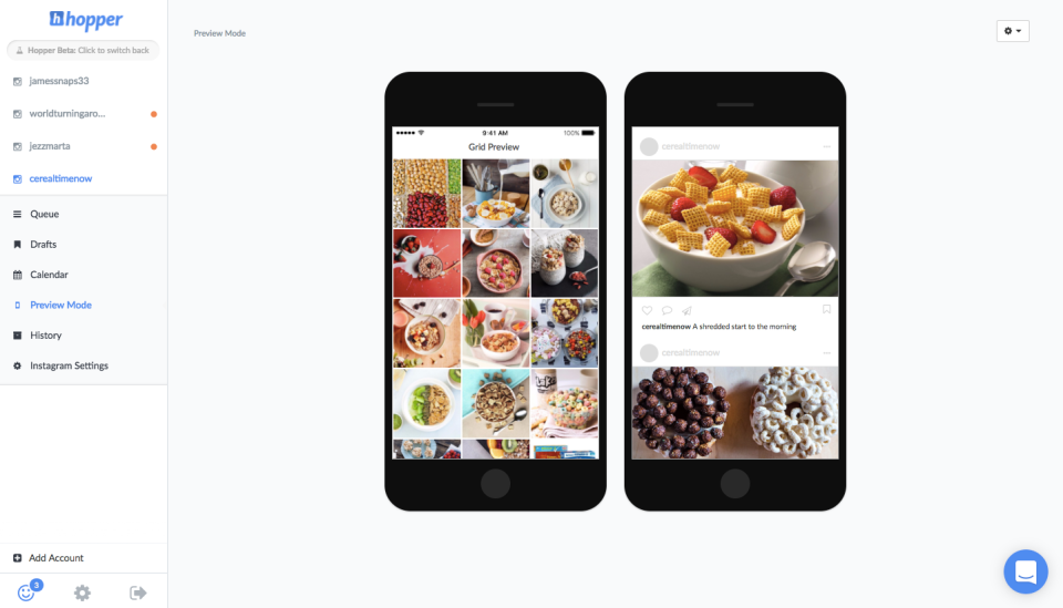 Feed preview