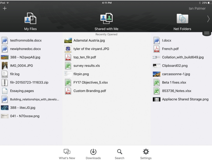 Filr view folders on iPad