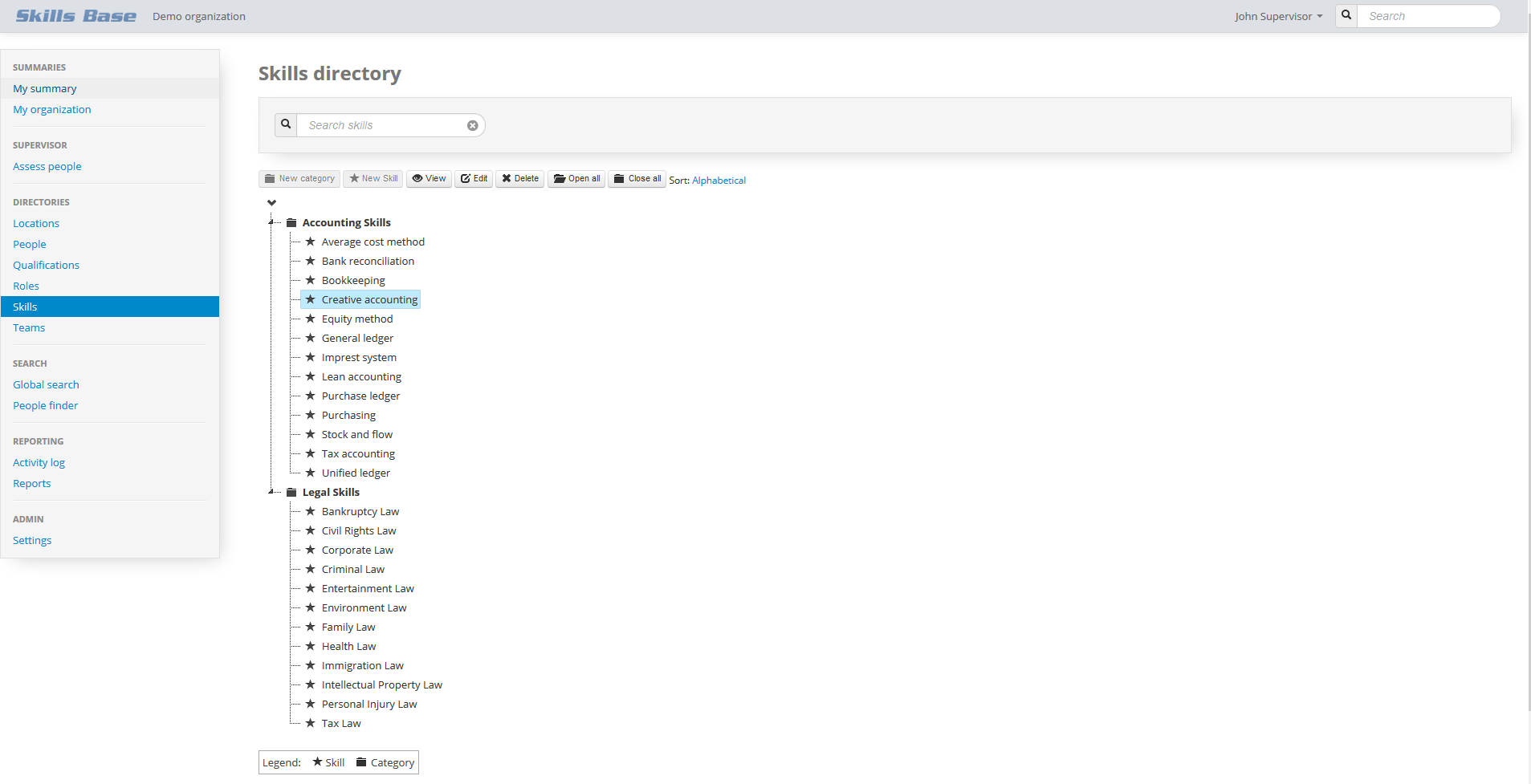 Skills directory