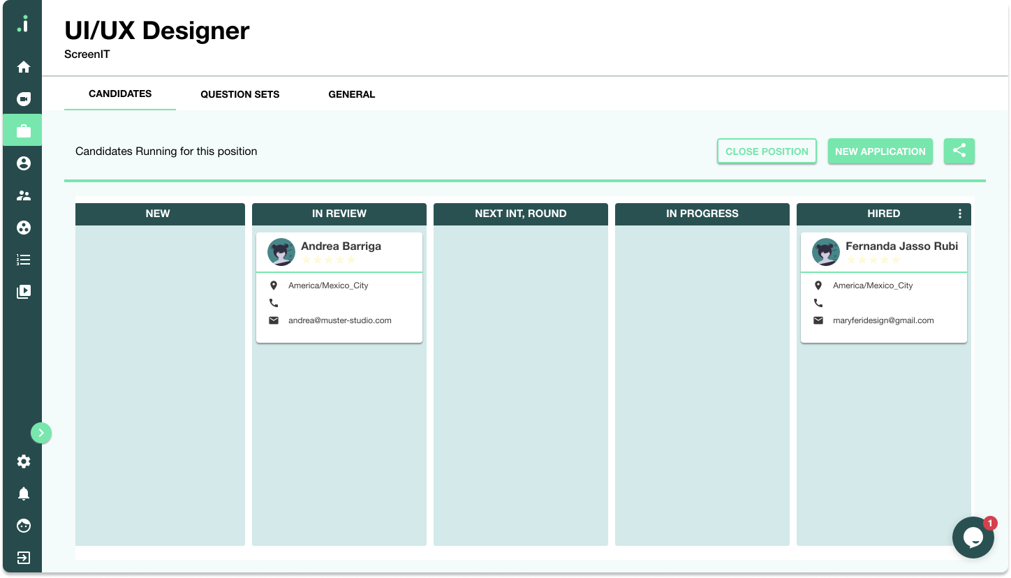 Collok.io screenshot: Collok.io candidate details