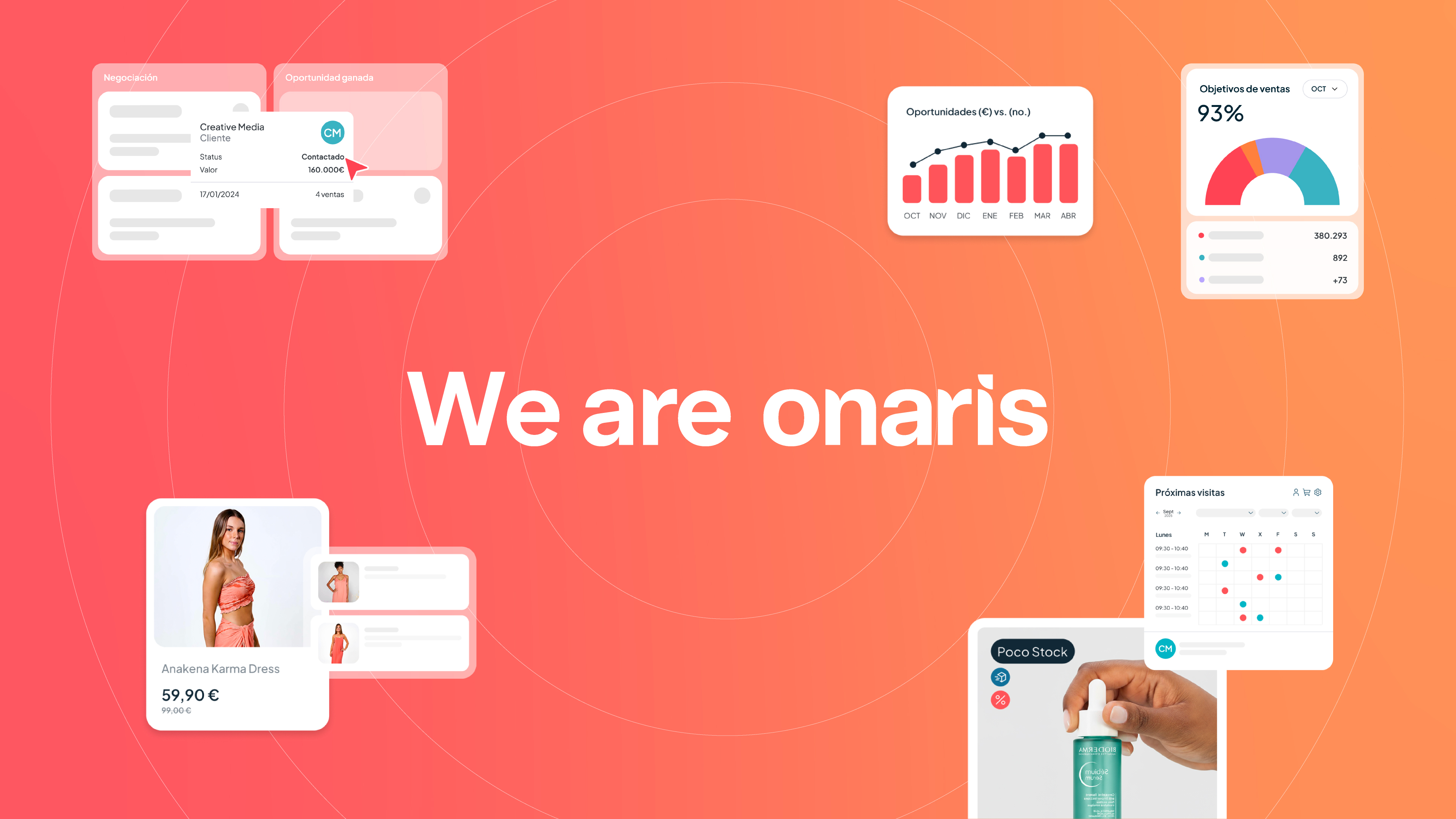 Onaris screenshot: Plataforma de ventas